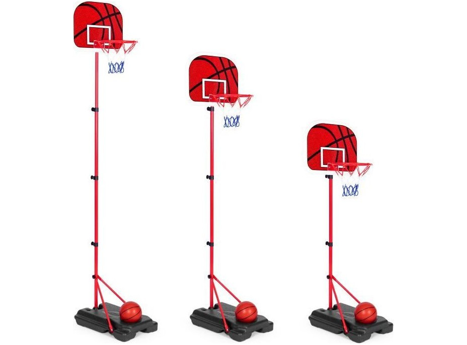 ECOTOYS Nastaviteľný basketbalový kôš s príslušenstvom