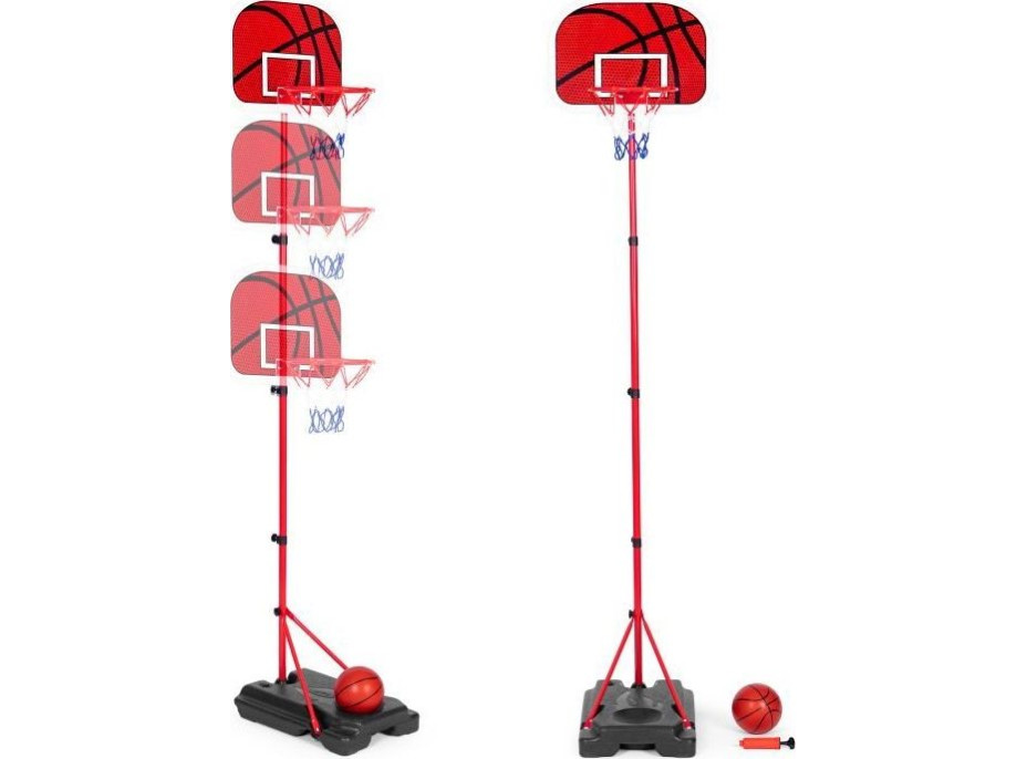 ECOTOYS Nastaviteľný basketbalový kôš s príslušenstvom