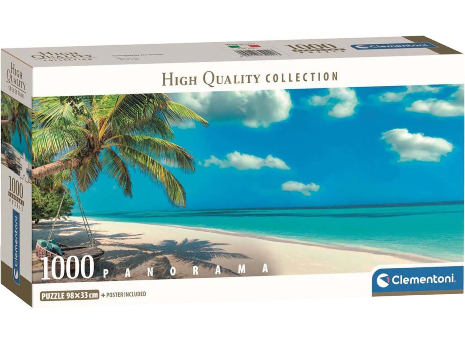 CLEMENTONI Panoramatické puzzle Hojdačka pri oceáne 1000 dielikov