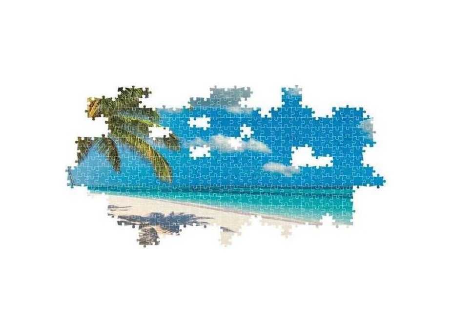 CLEMENTONI Panoramatické puzzle Hojdačka pri oceáne 1000 dielikov