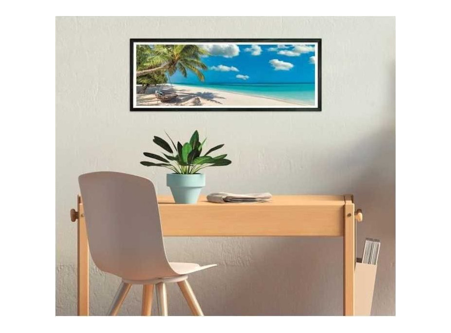 CLEMENTONI Panoramatické puzzle Hojdačka pri oceáne 1000 dielikov