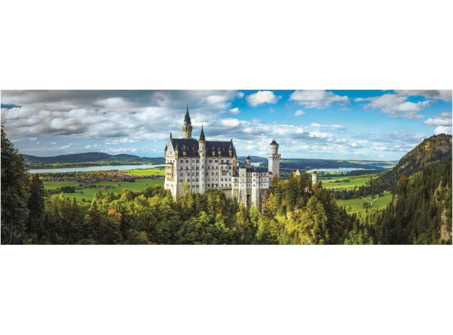 CLEMENTONI Panoramatické puzzle Zámok Neuschwanstein 1000 dielikov
