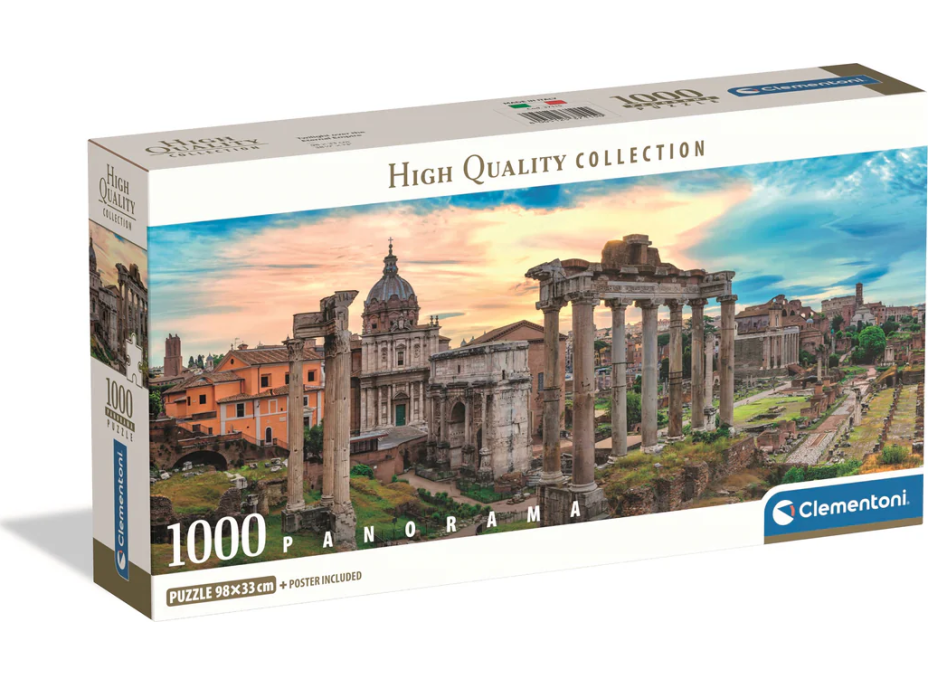 CLEMENTONI Panoramatické puzzle Súmrak nad večným mestom 1000 dielikov