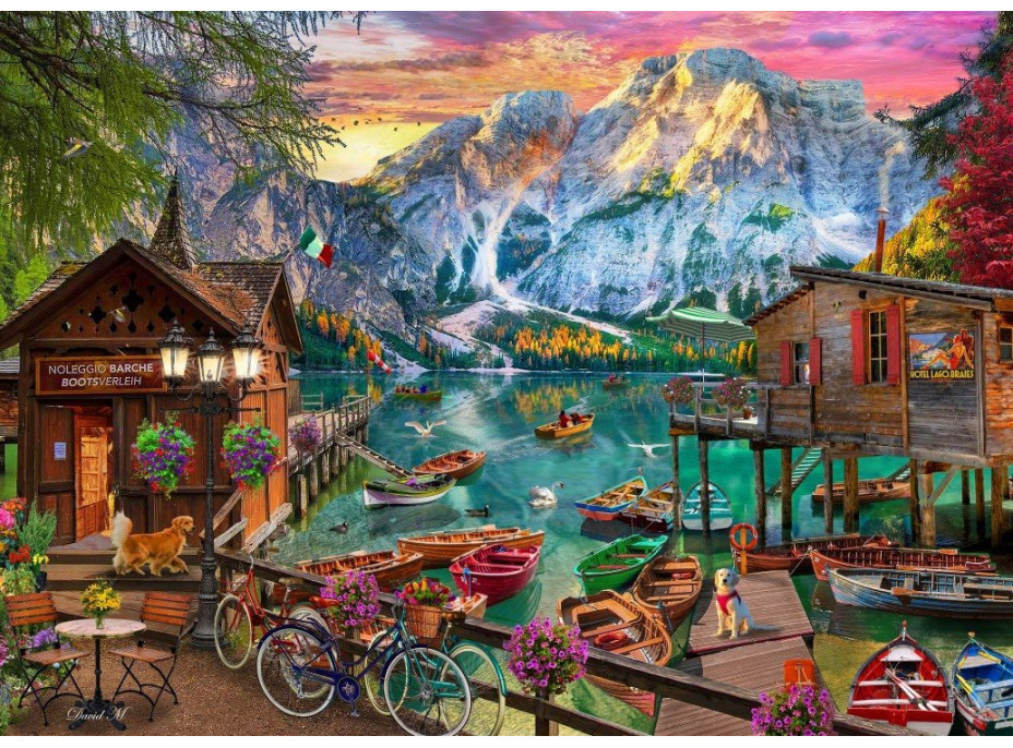 BLUEBIRD Puzzle Jazero Braies, Taliansko 500 dielikov
