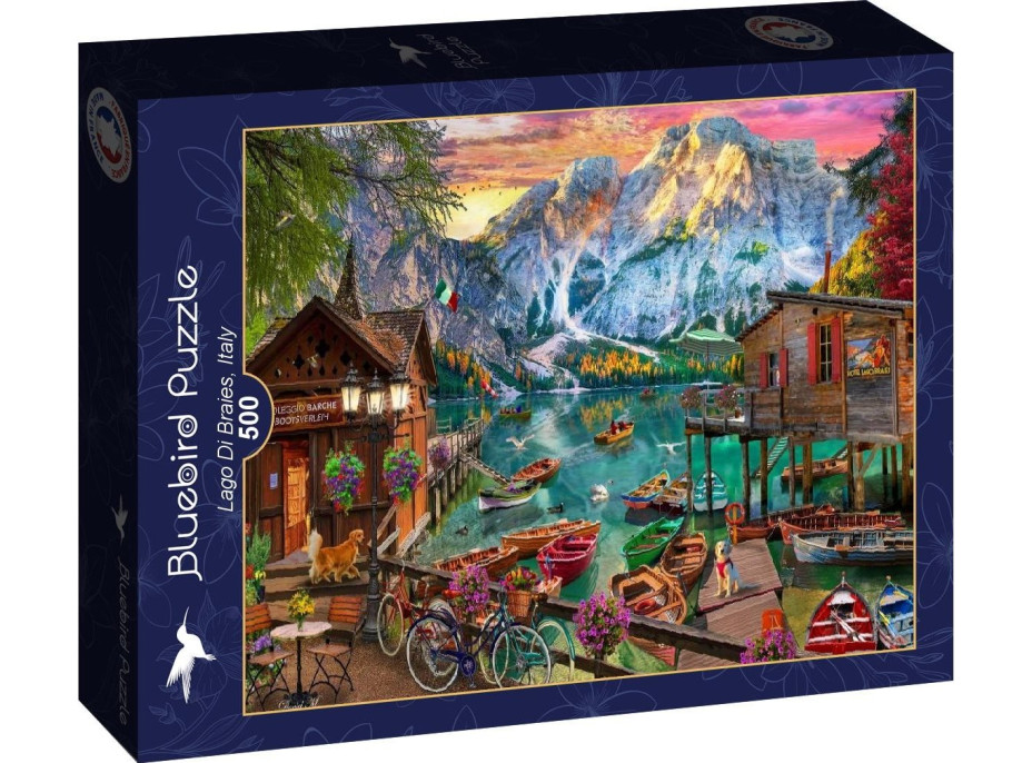 BLUEBIRD Puzzle Jazero Braies, Taliansko 500 dielikov
