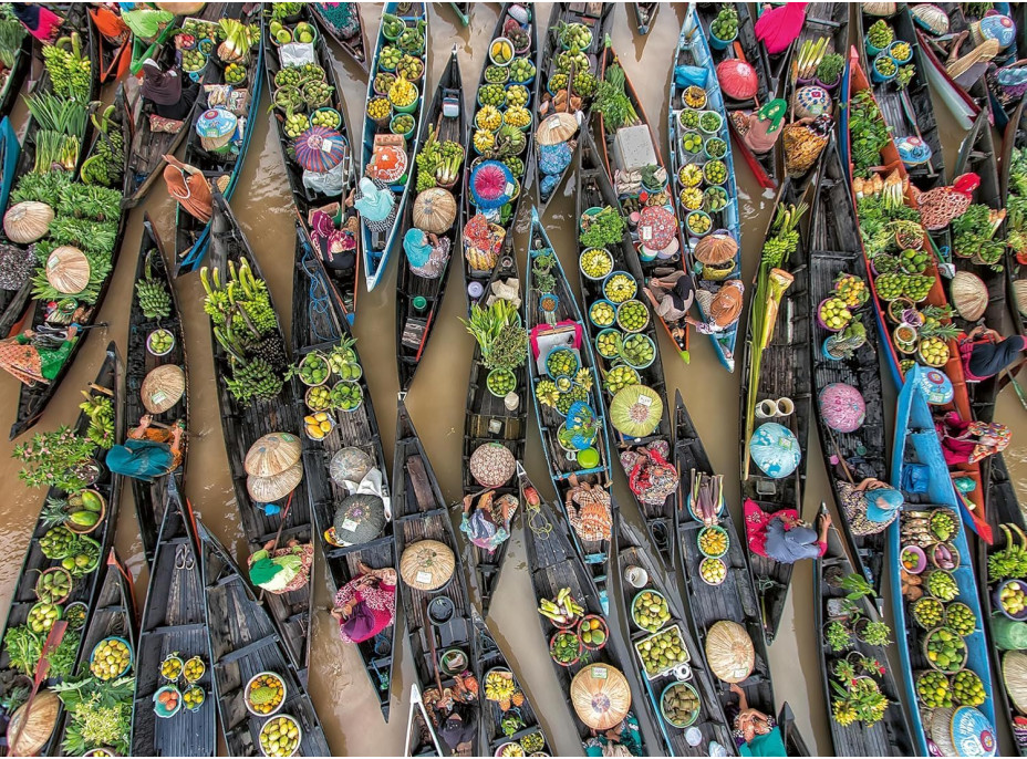 RAVENSBURGER Puzzle Trhovisko v Indonézii 500 dielikov