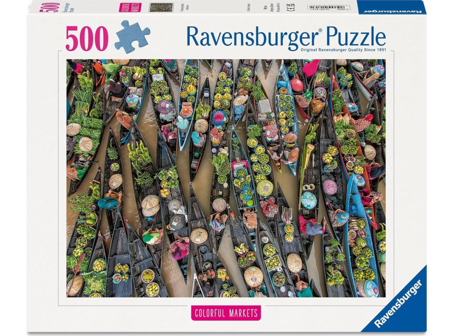 RAVENSBURGER Puzzle Trhovisko v Indonézii 500 dielikov
