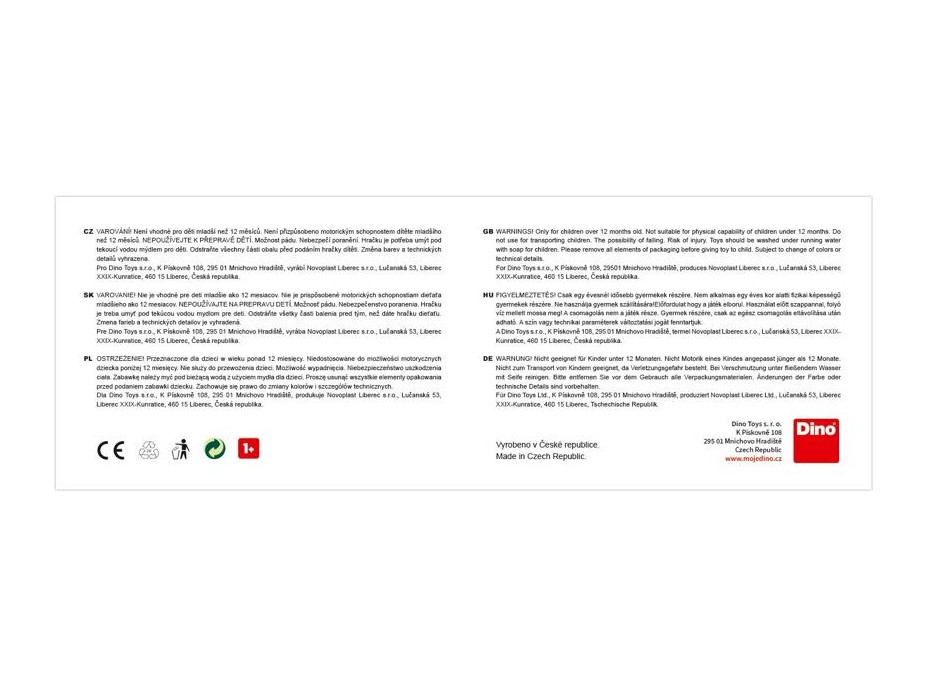 DINO Tatra 148 sklopka svetlo modrá 30cm