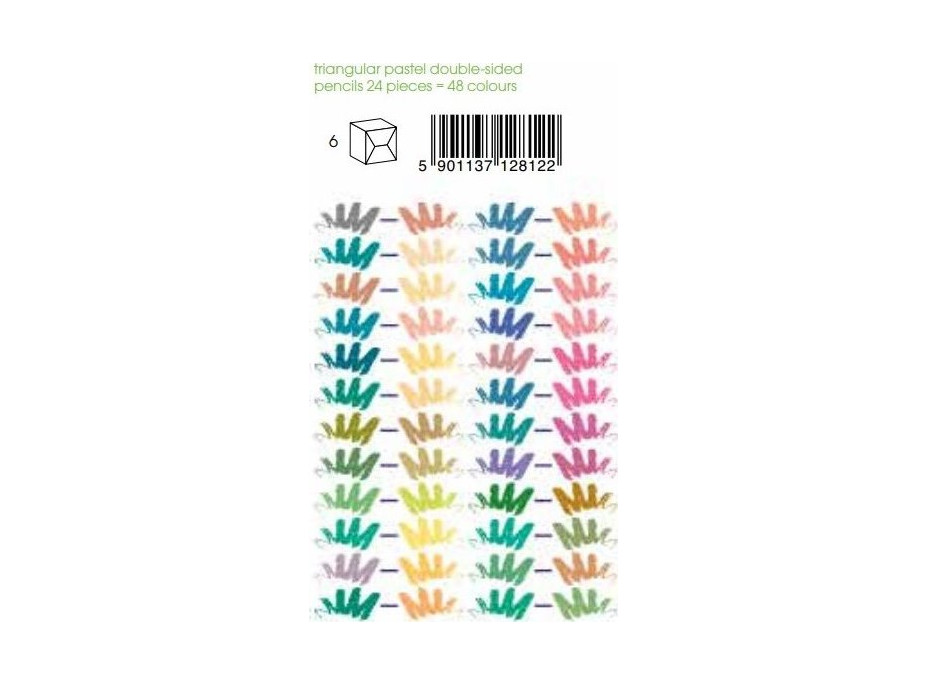 ASTRA Trojhranné pastelové obojstranné pastelky 24 ks, 48 farieb