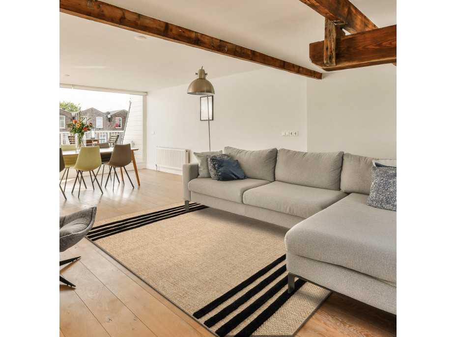 Kusový koberec Spark 0689 beige/black