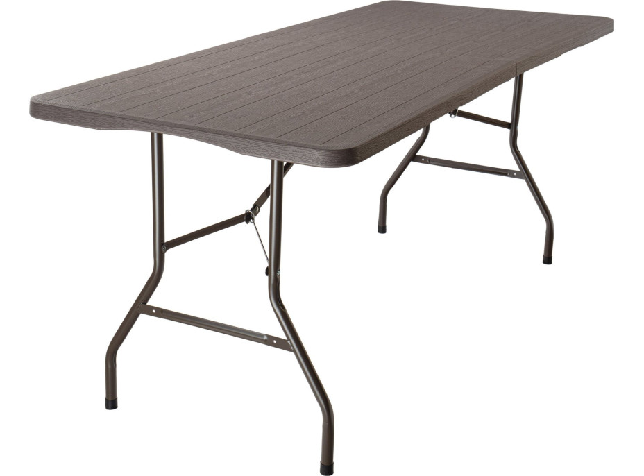 Set cateringového nábytku WOODLAND - stôl 180 cm + 2 lavice - hnedý