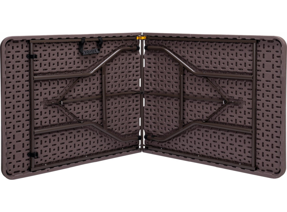 Set cateringového nábytku WOODLAND - stôl 180 cm + 2 lavice - hnedý