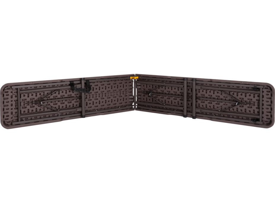 Set cateringového nábytku WOODLAND - stôl 180 cm + 2 lavice - hnedý