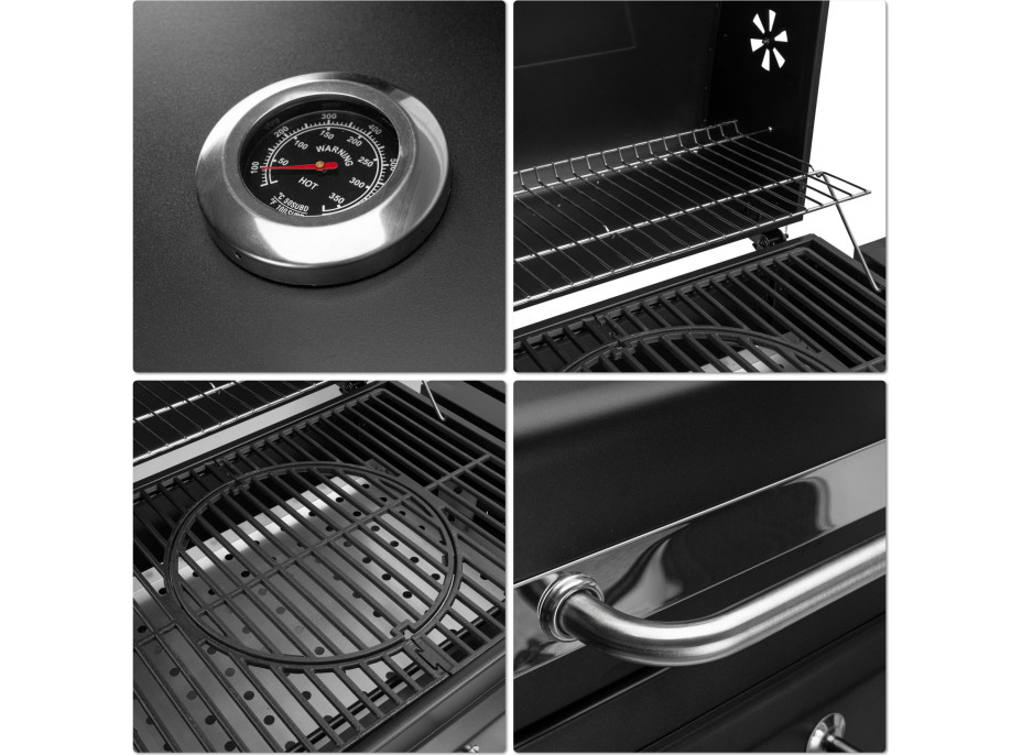 Gril na drevené uhlie VULCAN s liatinovým roštom