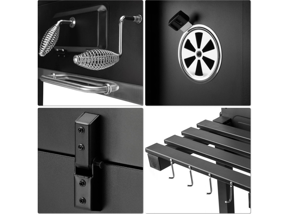 Gril na drevené uhlie VULCAN s liatinovým roštom