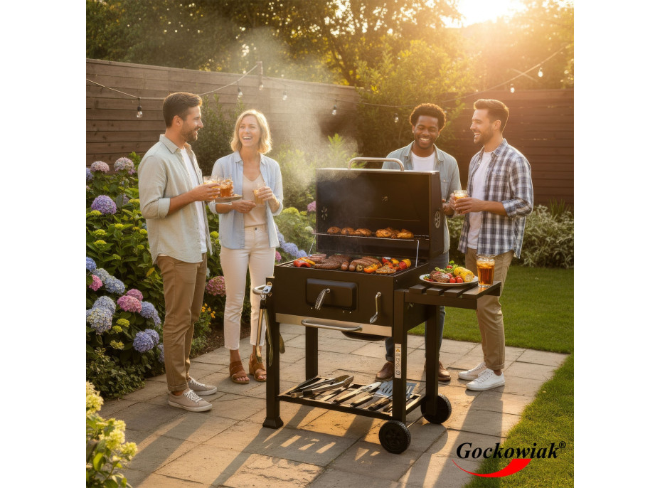 Gril na drevené uhlie VULCAN s liatinovým roštom