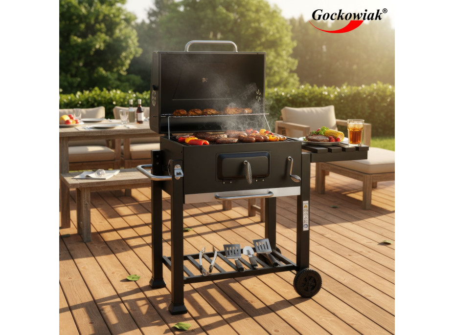 Gril na drevené uhlie VULCAN s liatinovým roštom