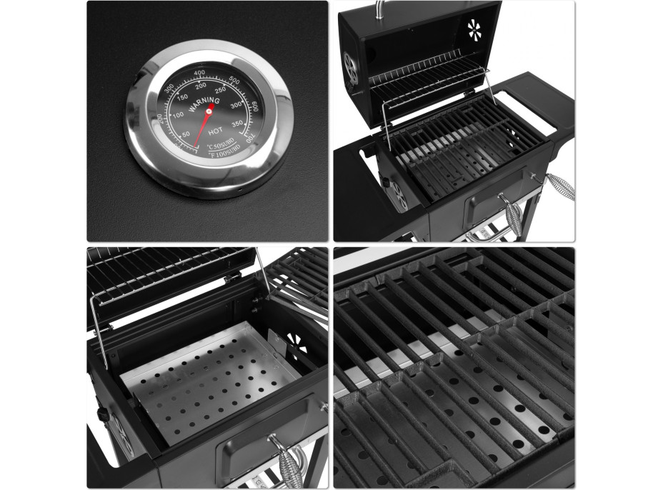 Gril na drevené uhlie FERRO s liatinovým roštom