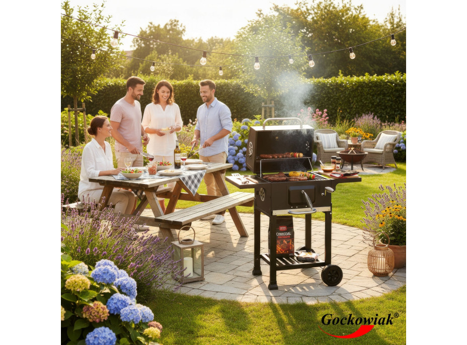 Gril na drevené uhlie FERRO s liatinovým roštom