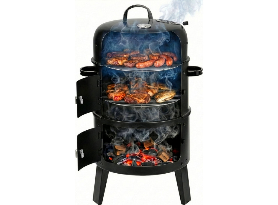 Gril na drevené uhlie s udiarňou FUMARO