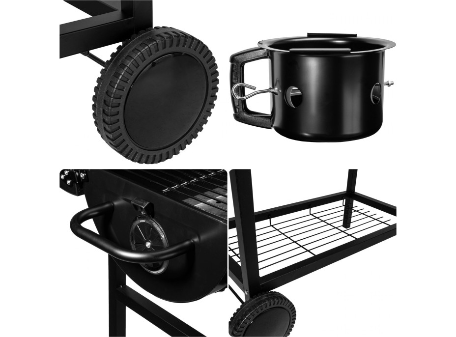 Záhradný gril na drevené uhlie BAREL WOOD s 2 roštami