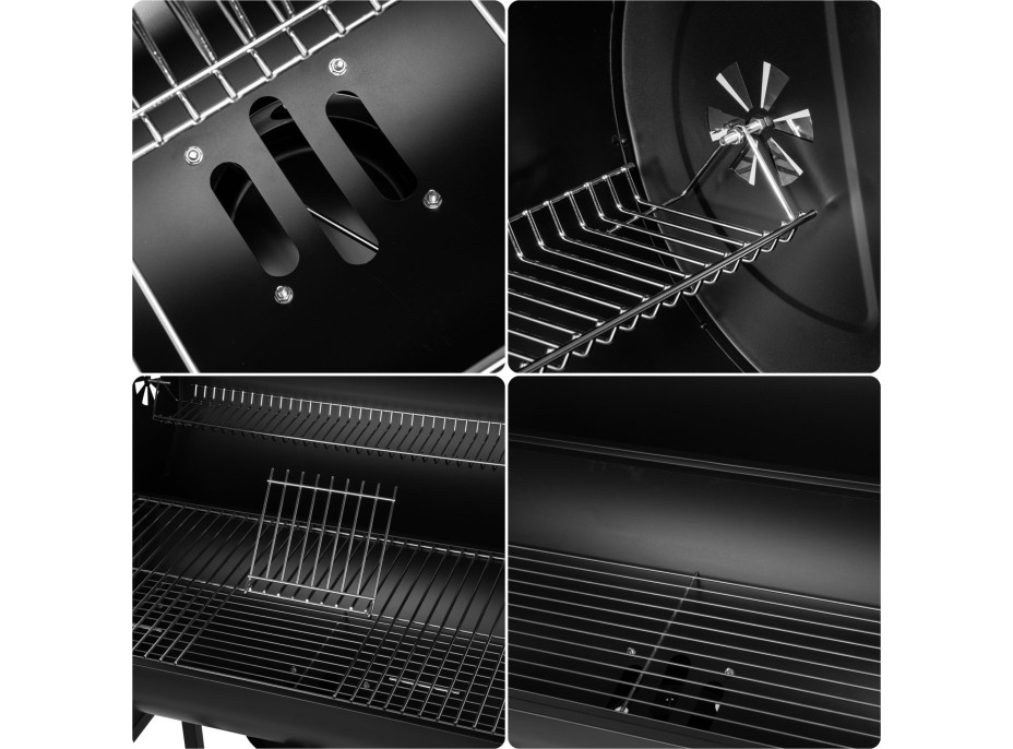 Záhradný gril na drevené uhlie BAREL WOOD s 2 roštami