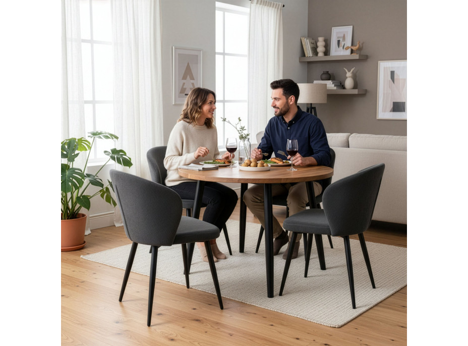 Jedálenské kreslo KROSBY - antracitové