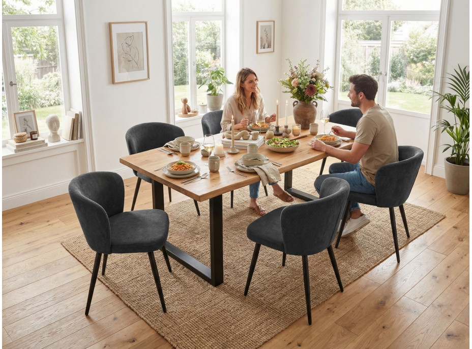 Jedálenské kreslo KROSBY - antracitové