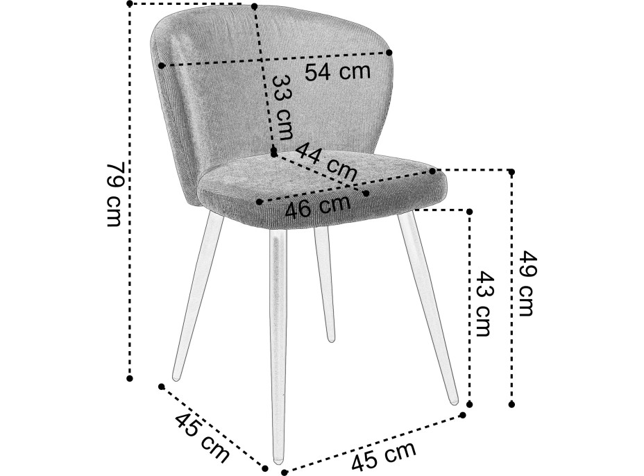 Jedálenské kreslo KROSBY - antracitové