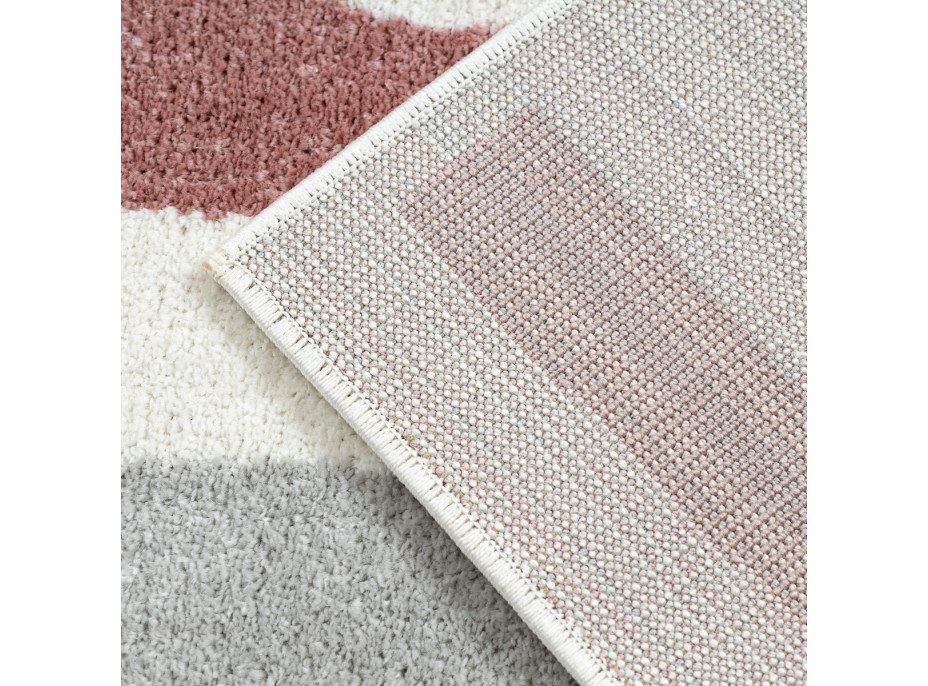 Kusový koberec Fusion 0213 white/dark pink