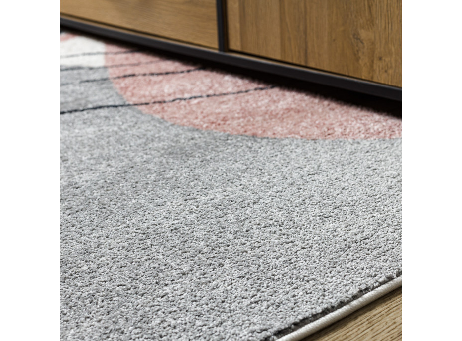 Kusový koberec Fusion 5868 white/dark pink