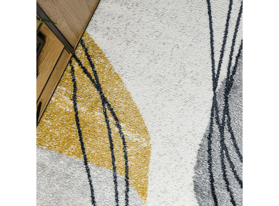 Kusový koberec Fusion 5868 white/yellow