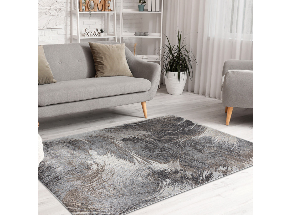 Kusový koberec Fusion 9617 dark grey/brown
