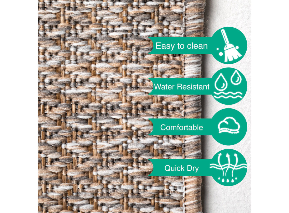 Kusový koberec Zagora 4511 Beige - na von aj na doma