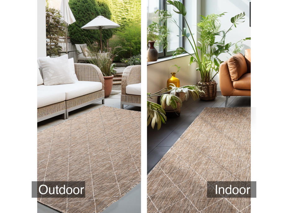 Kusový koberec Zagora 4512 Beige - na von aj na doma