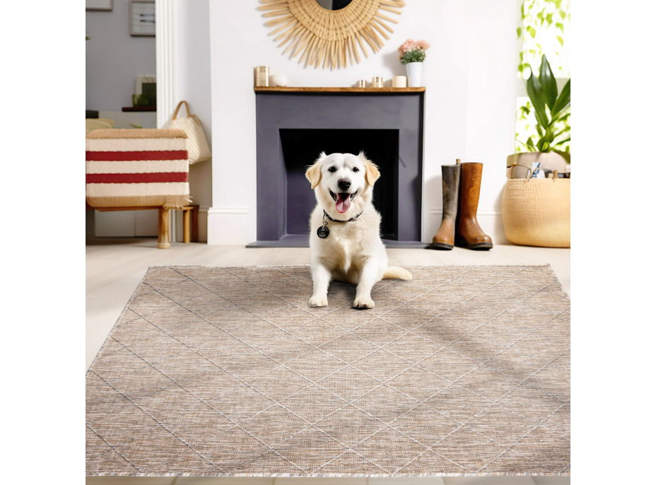 Kusový koberec Zagora 4512 Beige - na von aj na doma