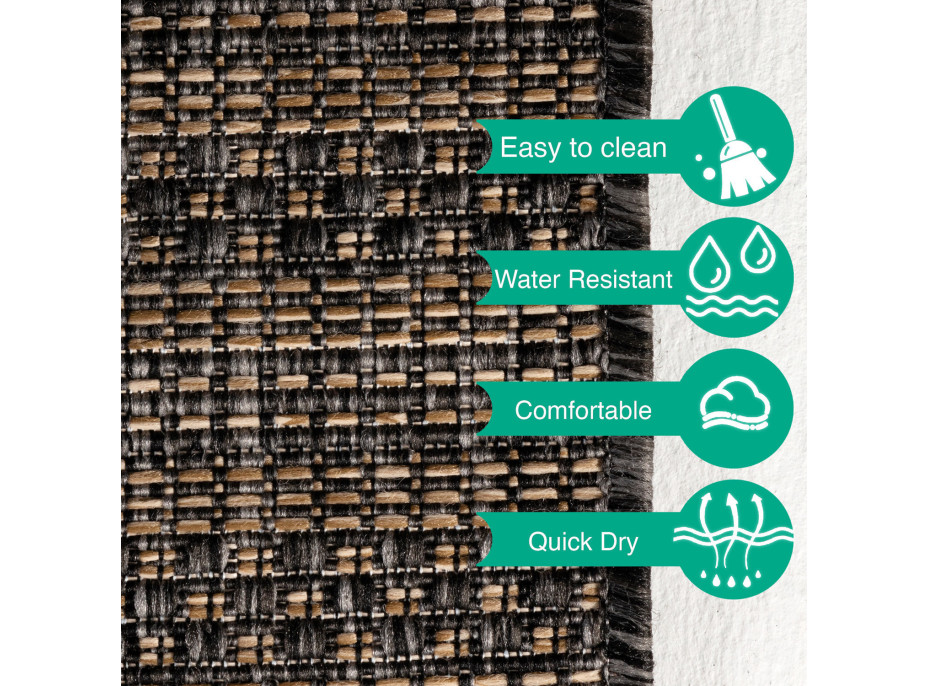 Kusový koberec Zagora 4513 Black – na von aj na doma