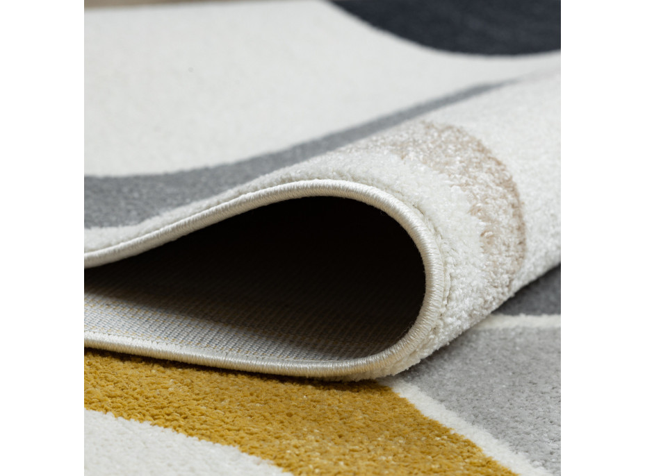 Kusový koberec Fusion 0213 white/yellow