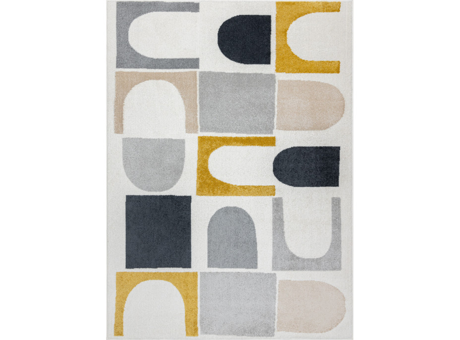 Kusový koberec Fusion 0213 white/yellow
