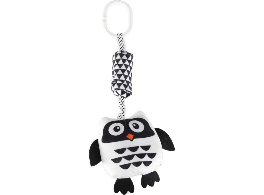 Senzorická kontrastná hrkálka - Sova