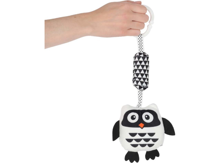 Senzorická kontrastná hrkálka - Sova