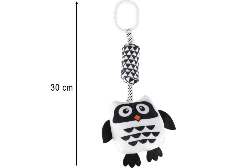 Senzorická kontrastná hrkálka - Sova