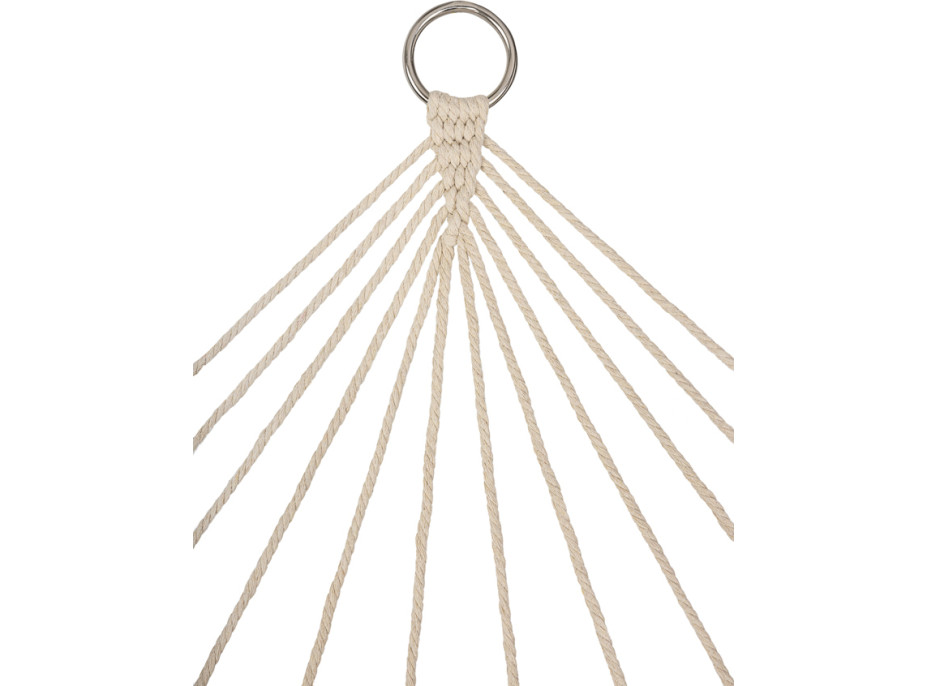 Záhradná hojdacia sieť BOHO so strapcami - 200 cm - ecru