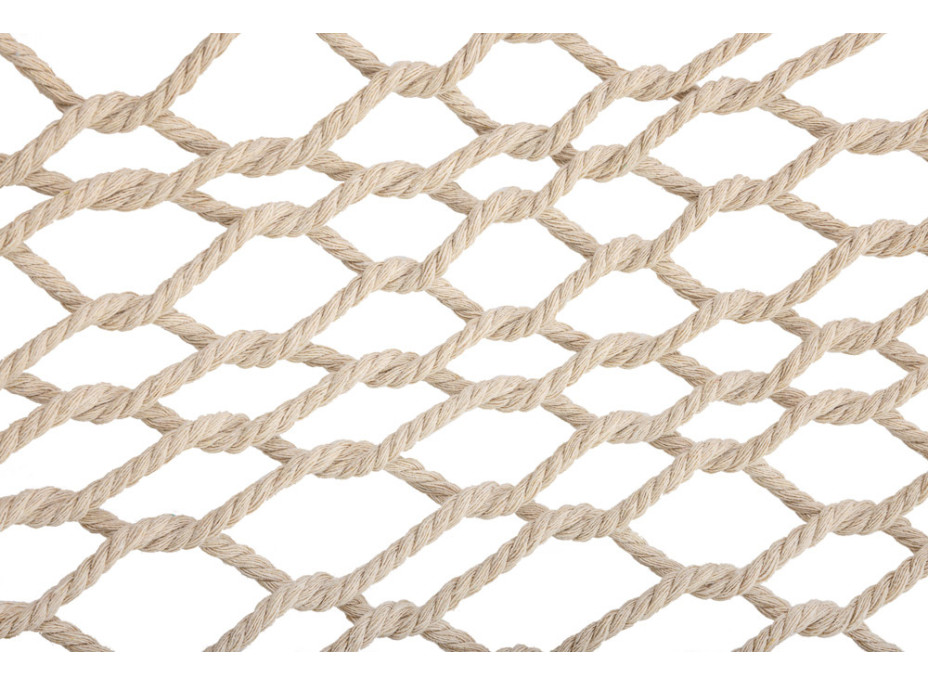 Záhradná hojdacia sieť BOHO so strapcami - 200 cm - ecru