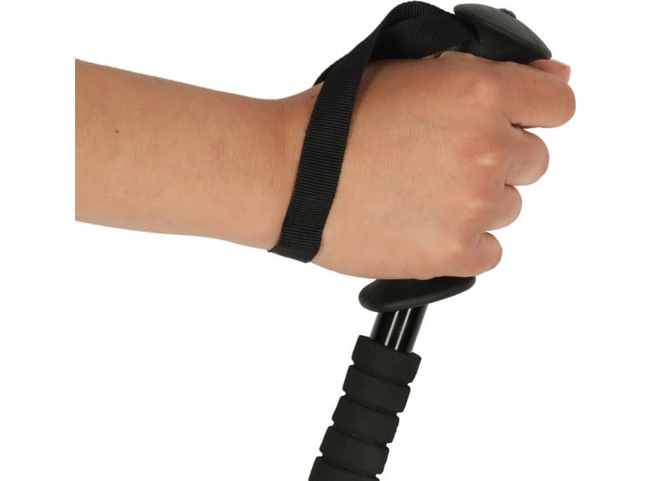 Nordic walking palice skladacie 2 kusy - čierne