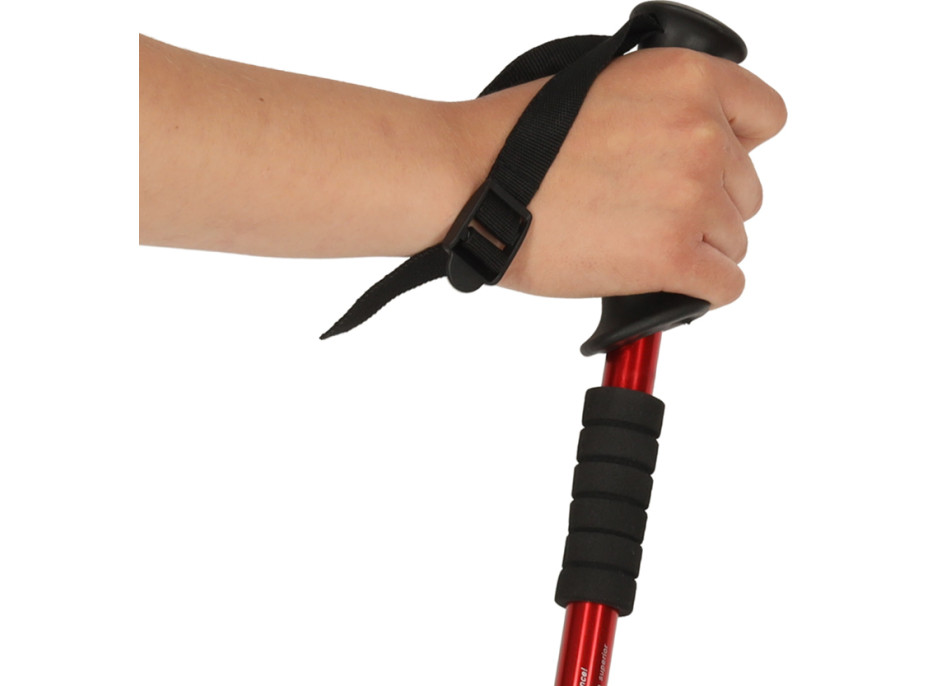 Nordic walking palice skladacie 2 kusy - červené