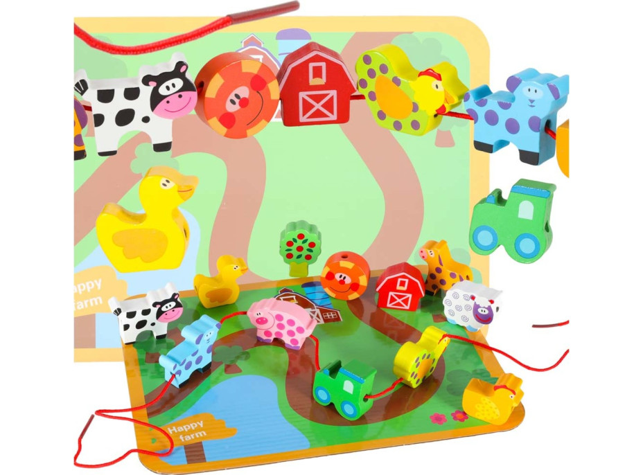 Drevené korálky na navliekanie - Zvieratká