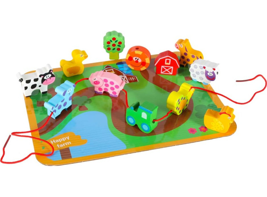 Drevené korálky na navliekanie - Zvieratká