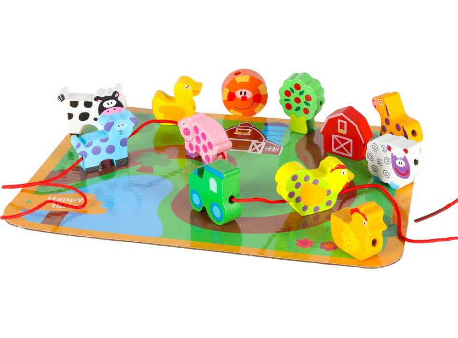 Drevené korálky na navliekanie - Zvieratká