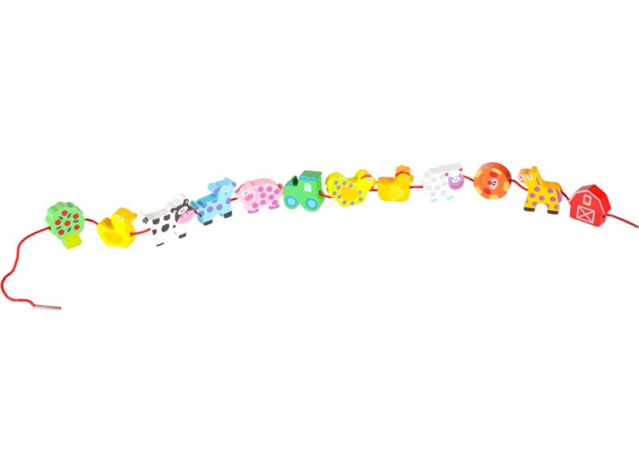 Drevené korálky na navliekanie - Zvieratká